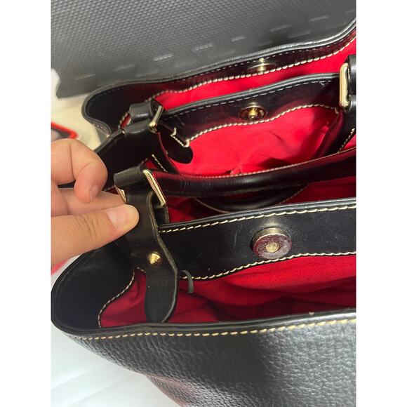 Dooney & Bourke Handbag Large Pebbled BARLOW Black Leather Purse Travel - Picture 13 of 15